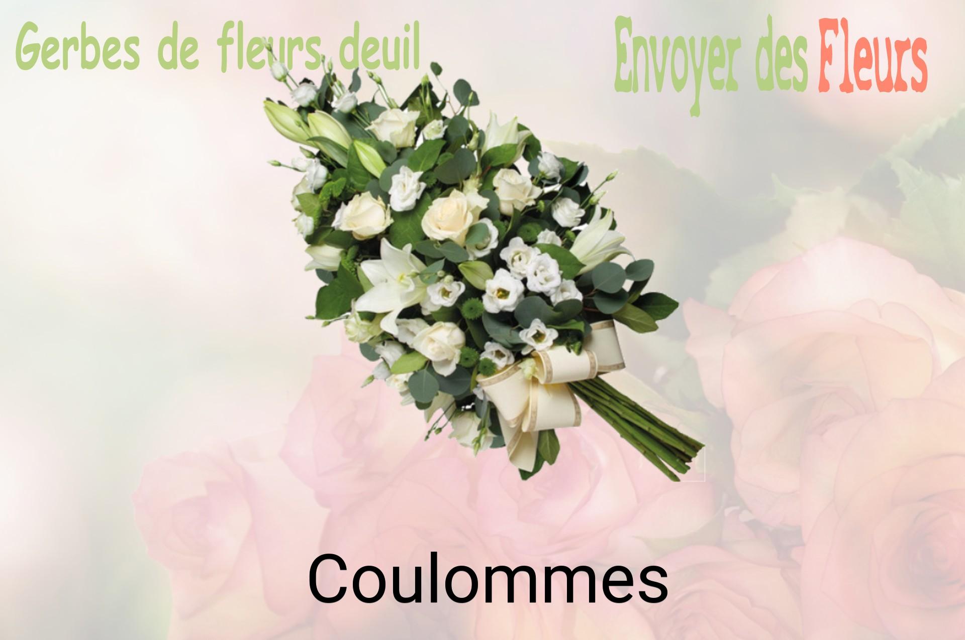 Gerbe de fleurs de deuil livrée à Coulommes